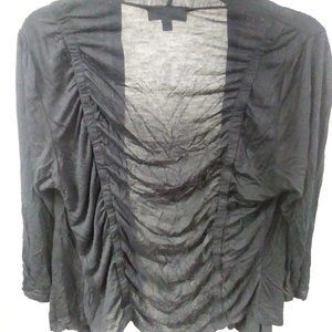 VERY J BLACK BLOUSE LONG SLEEVE